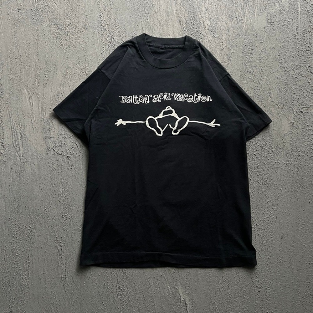 Vintage Battery Acid Vacation Shirt Large Black 1990s
